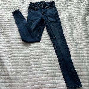 Girls dark blue denim jeans